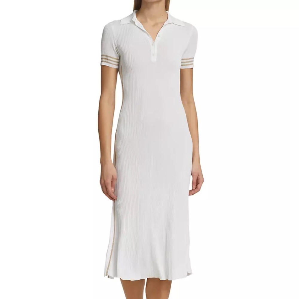 rag & bone Peyton Ribbed Polo Midi Dress